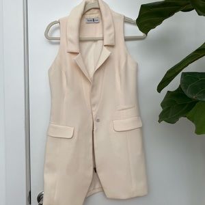 Sleeveless blazer dress